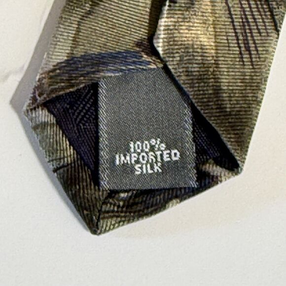 Barrington 100% Silk Mens Neck Tie 60" Brushstrokes Pattern - Picture 4 of 8